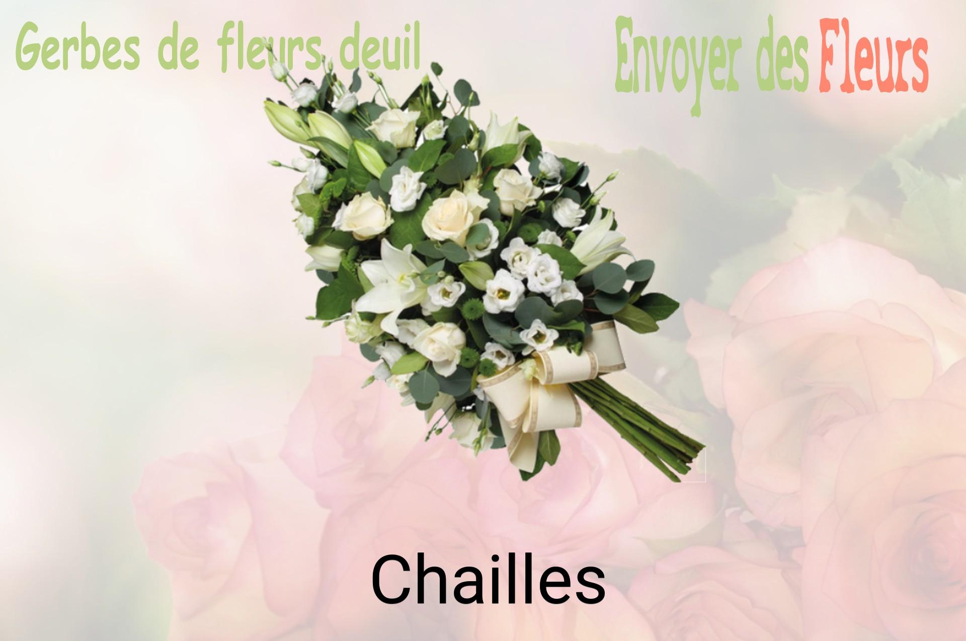 Gerbe de fleurs de deuil livrée à Chailles